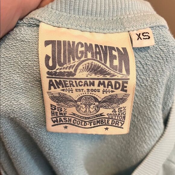 Jungmaven Blue Pullover Modern Casual Sweater - Picture 5 of 9